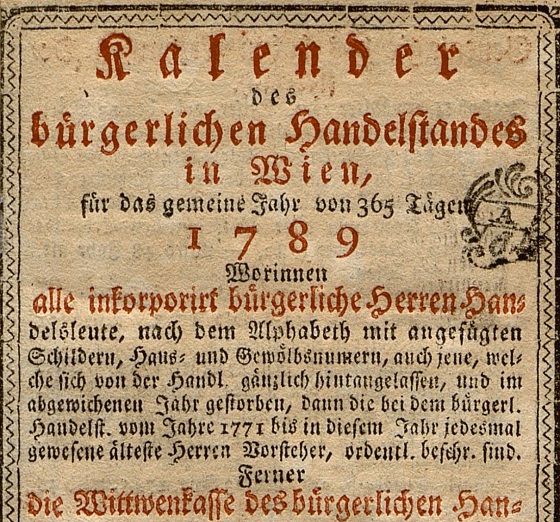 Kalender des Handelsstandes in Wien 1789_560px